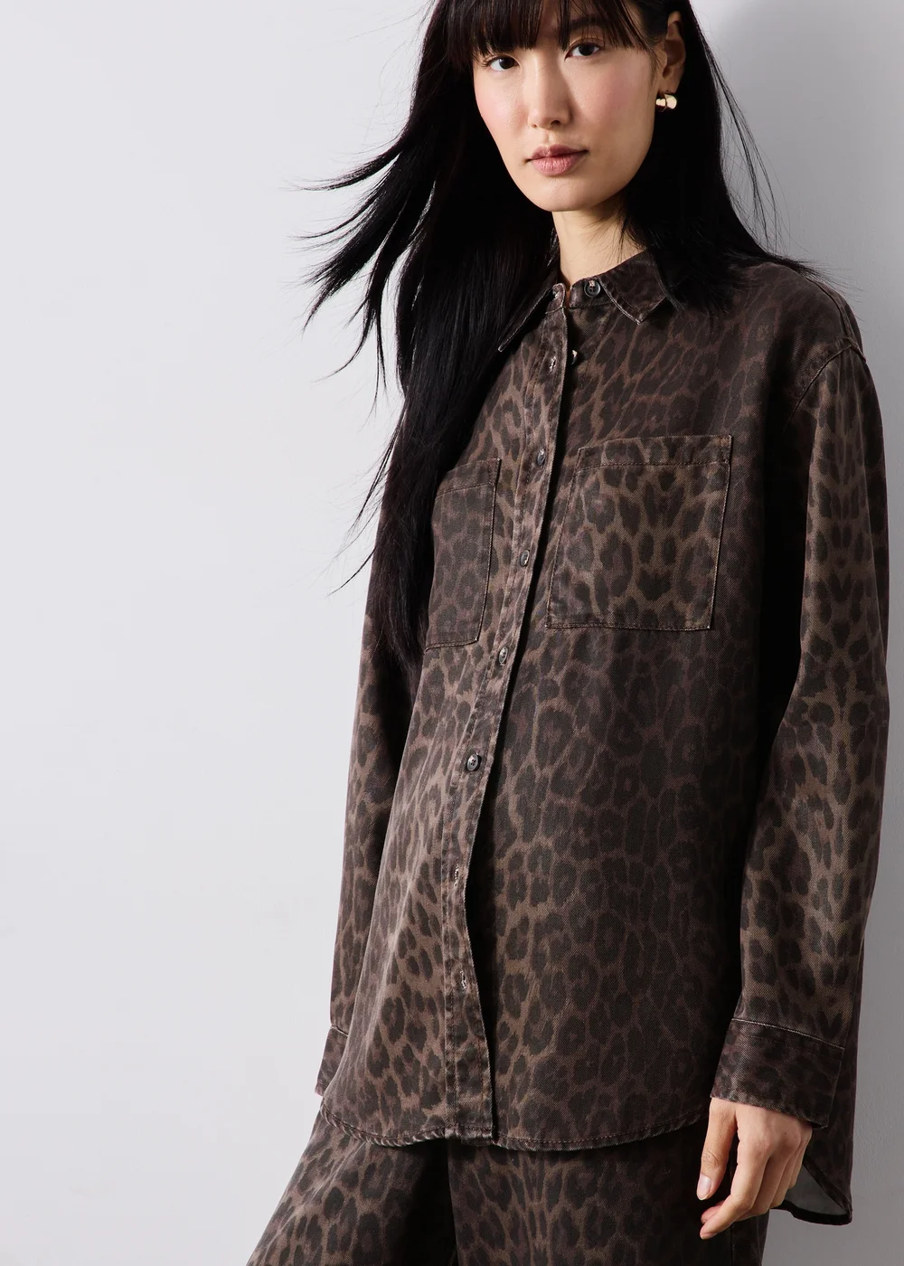 Brown Leopard Print Shirt - 8 Image 3