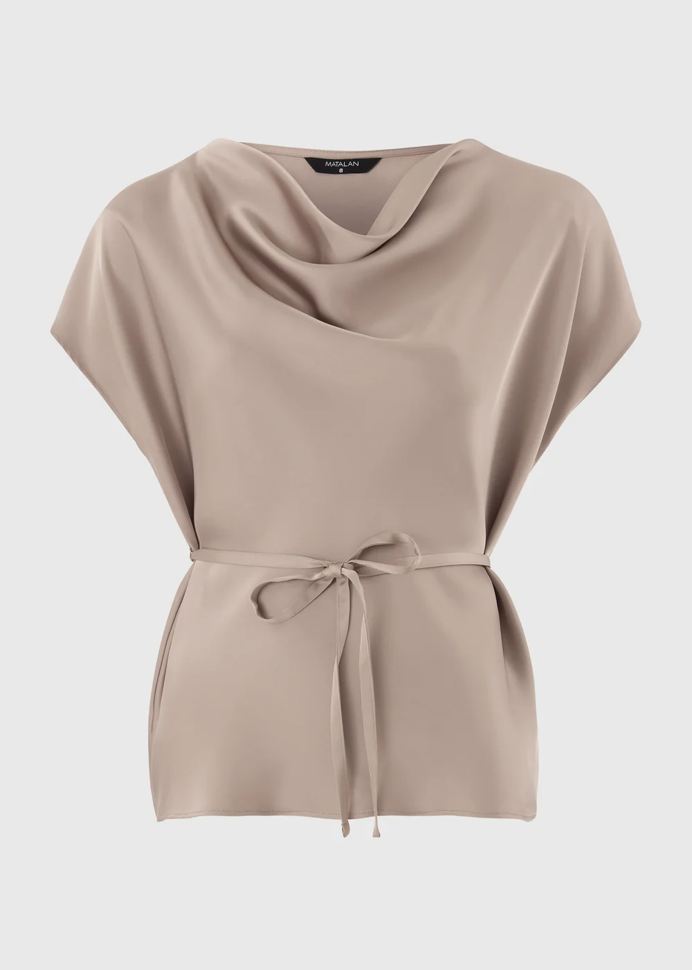 Mocha Satin Drape Co-Ord Top - 8 Image 4