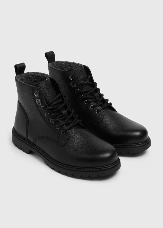 Black Fur Lined Boots