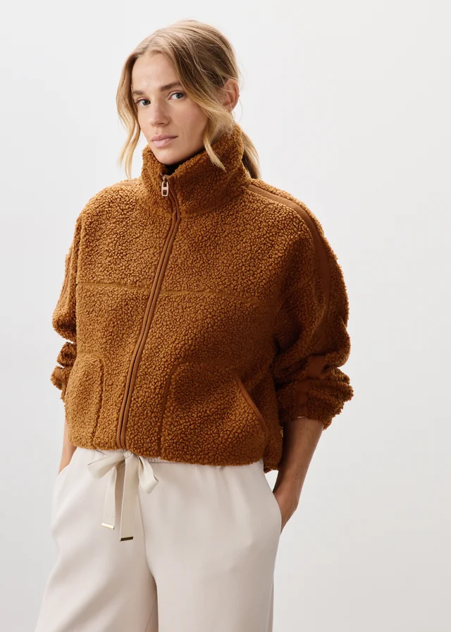 Ginger Tapered Borg Jacket