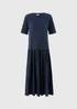 Navy 2 in 1 T-Shirt Midaxi Dress - 8 Image 1