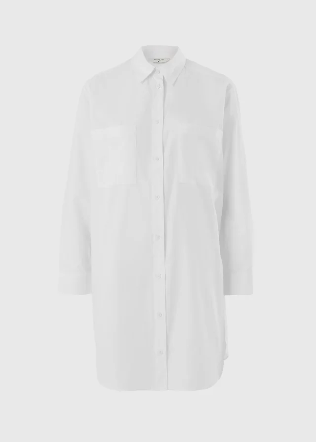 White Mini Shirt Dress
