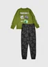 Minecraft Boys Green Long Pyjama Set (3-13yrs) - 3-4 Yrs Image 1
