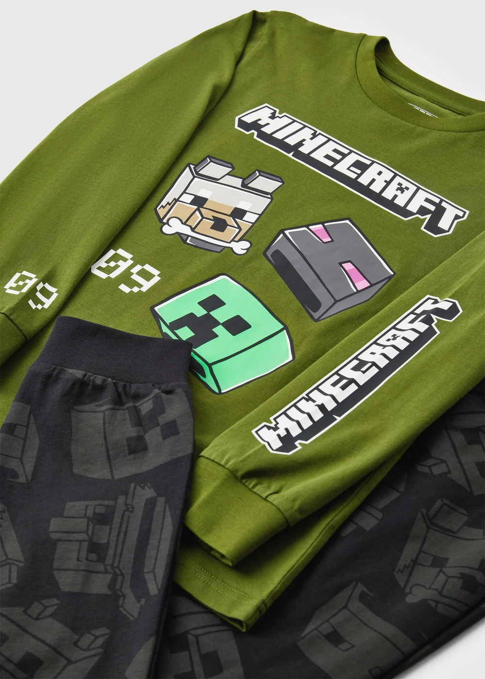 Minecraft Boys Green Long Pyjama Set (3-13yrs) - 3-4 Yrs Image 2