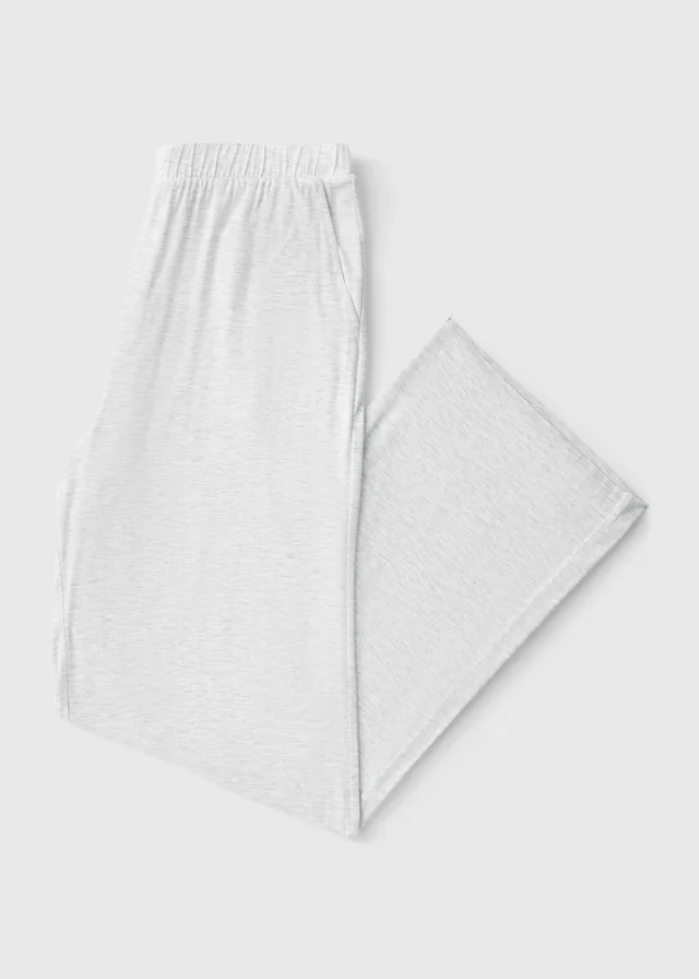 Grey Wide Leg Pyjama Bottoms