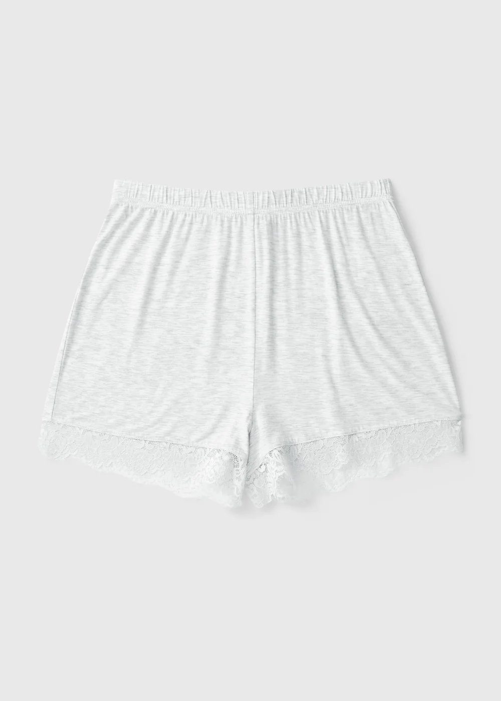 Grey Lace Pyjama Shorts - XS Image 4