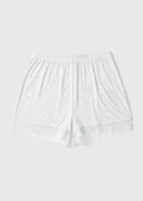 Grey Lace Pyjama Shorts - XS Image 4