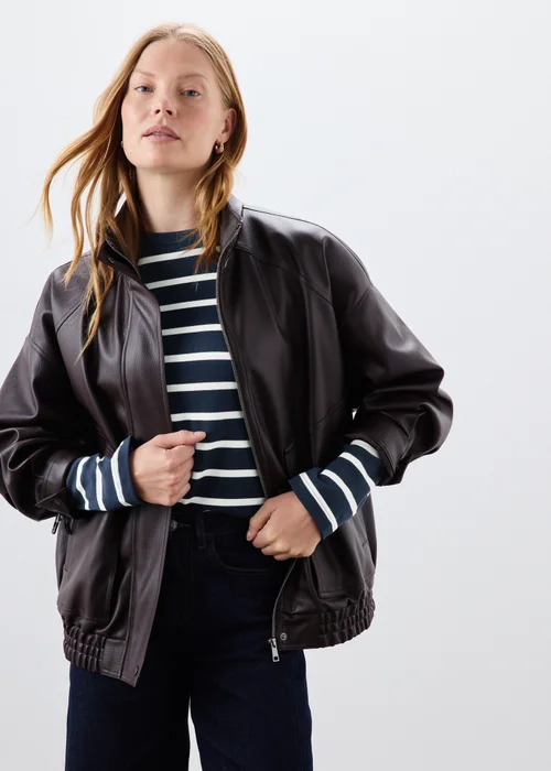 Navy Striped Boxy T-Shirt - XS Image 1