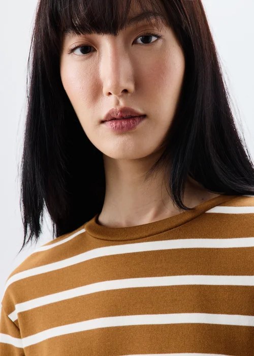 Orange Stripe Boxy Fit T-Shirt - XS Image 4