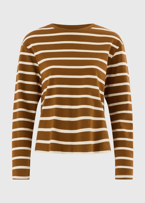 Orange Stripe Boxy Fit T-Shirt - XS Image 5