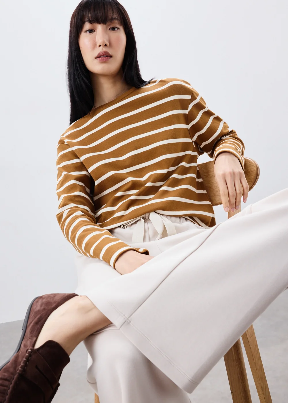 Orange Stripe Boxy Fit T-Shirt - XS Image 2
