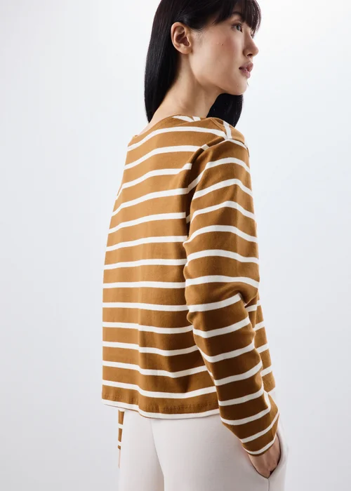 Orange Stripe Boxy Fit T-Shirt - XS Image 3