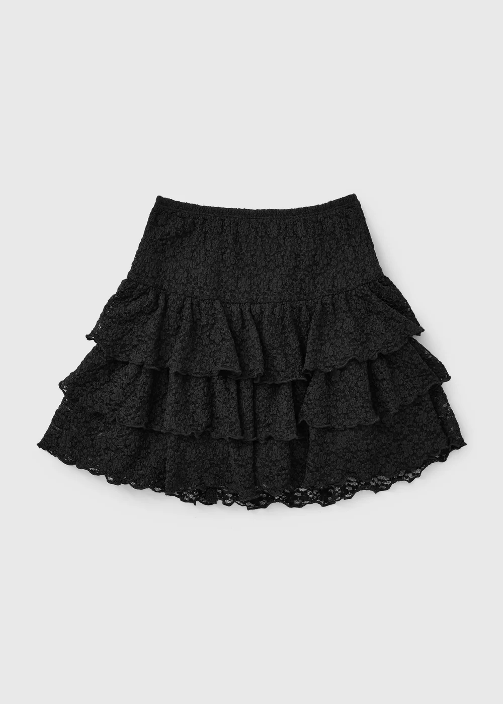 Girls Black Lace Rara Skirt (7-15yrs) - 7 Yrs Image 1