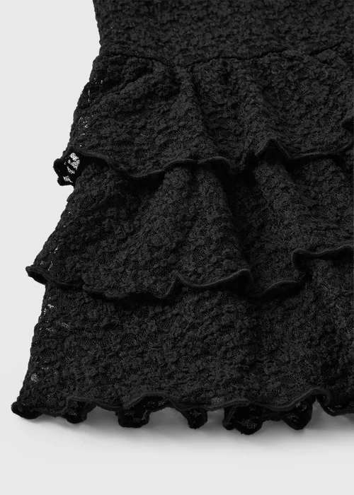 Girls Black Lace Rara Skirt (7-15yrs) - 7 Yrs Image 2