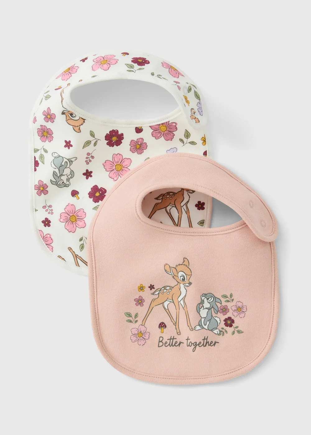 2 Pack Baby Pink Bibs Image 1