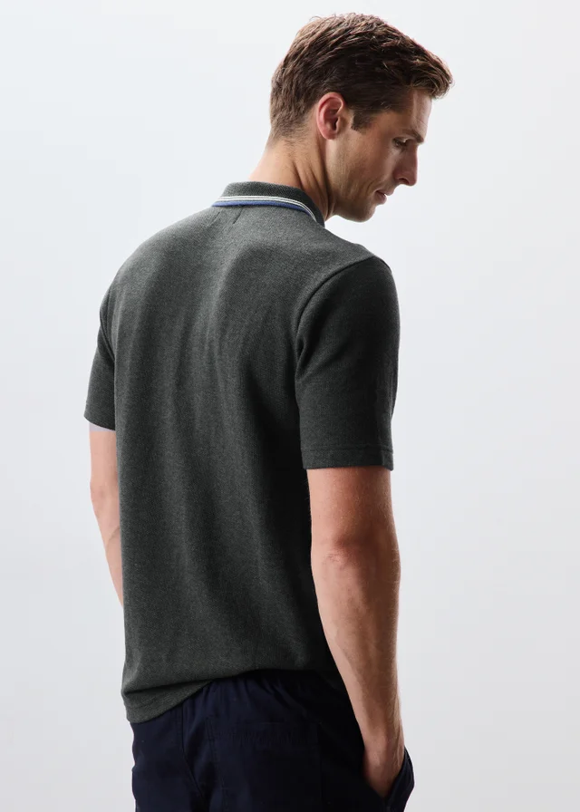 Charcoal Tipped Polo Shirt