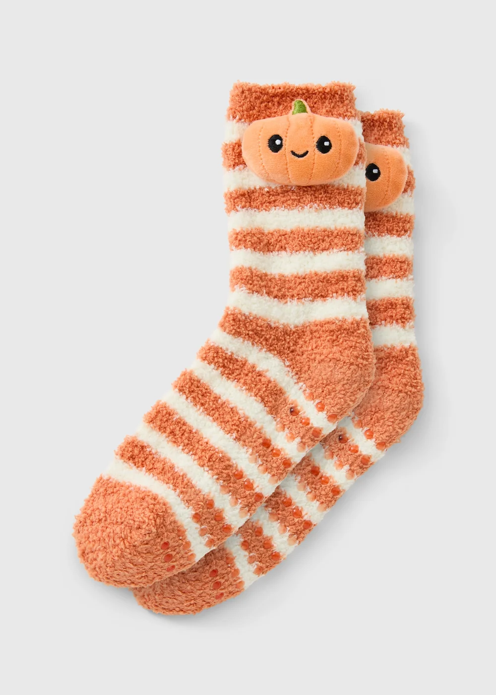 Kids Orange Stripe Pumpkin Socks (Younger 6-Older 6.5) - 6-8.5 Image 1