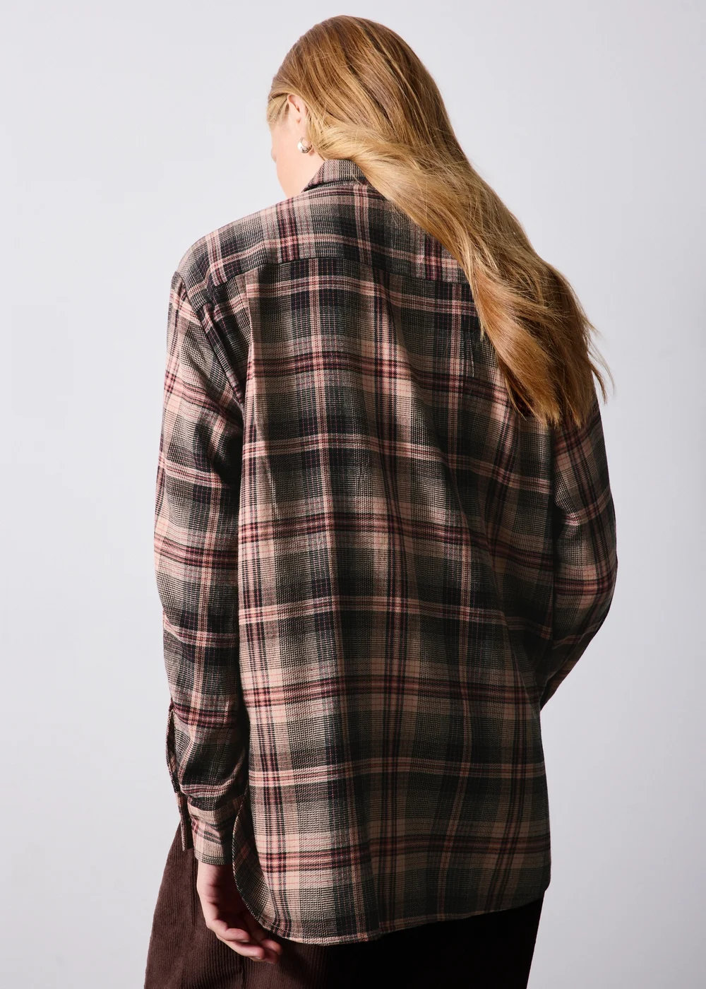 Brown Brushed Check Double Pocket Shirt - 8 Image 3