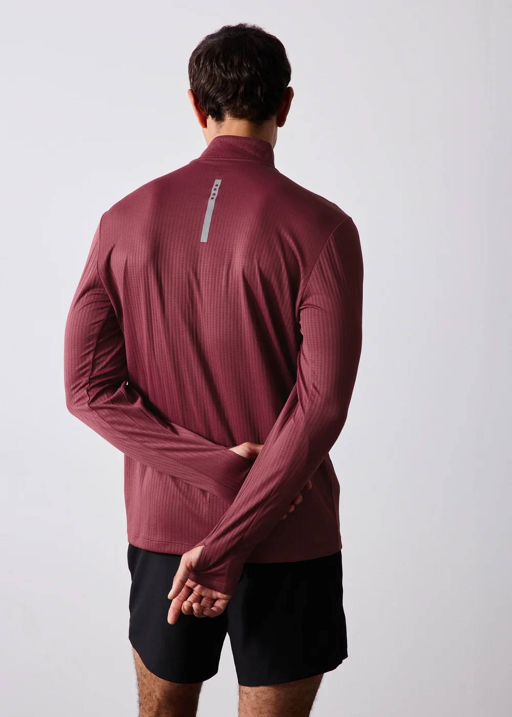 Burgundy Quarter Zip Training Top - S Image 2
