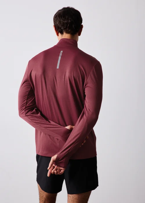 Burgundy Quarter Zip Training Top - S Image 2