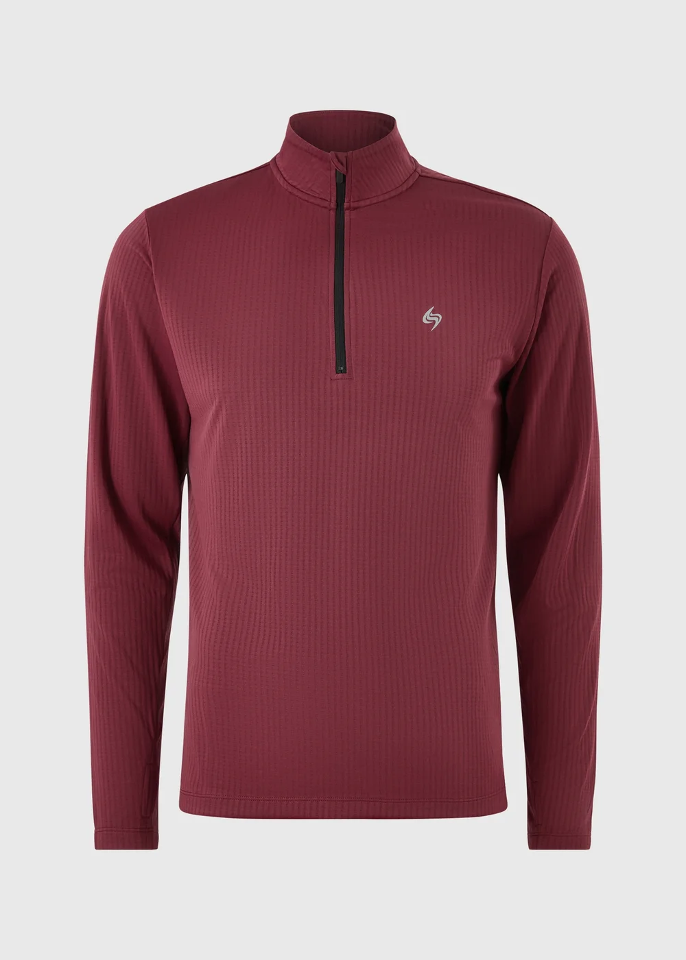 Burgundy Quarter Zip Training Top - S Image 4