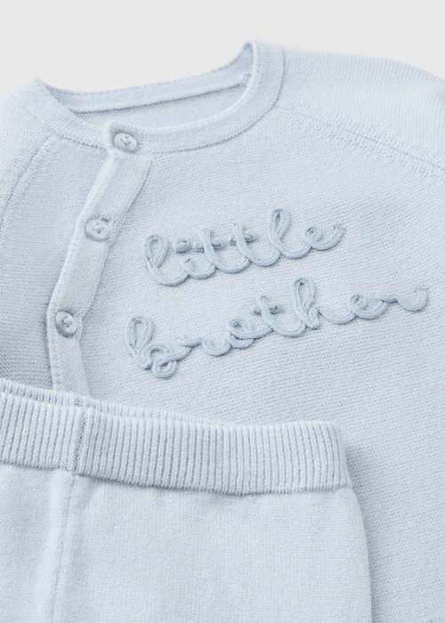 Baby Blue Embroidered Top & Legging Set (0-18 Months) - First Size Image 2