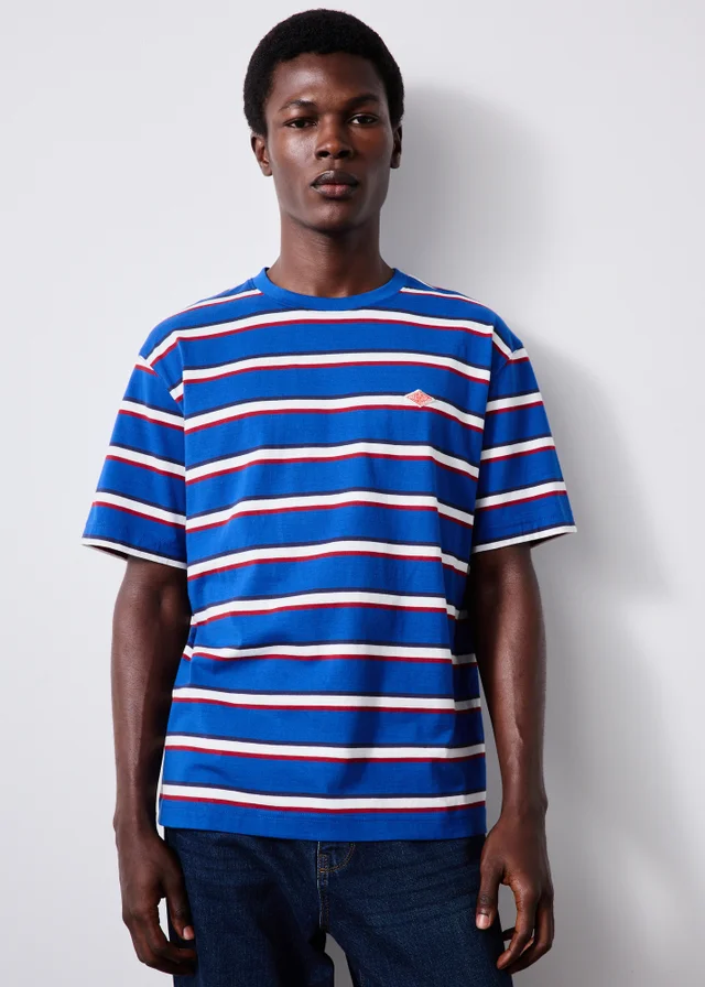 Cobalt Blue Striped T-Shirt