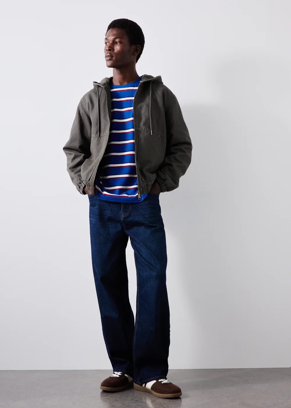 Cobalt Blue Striped T-Shirt - XS Image 5