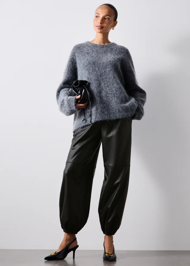 PU Balloon Jogger Trousers