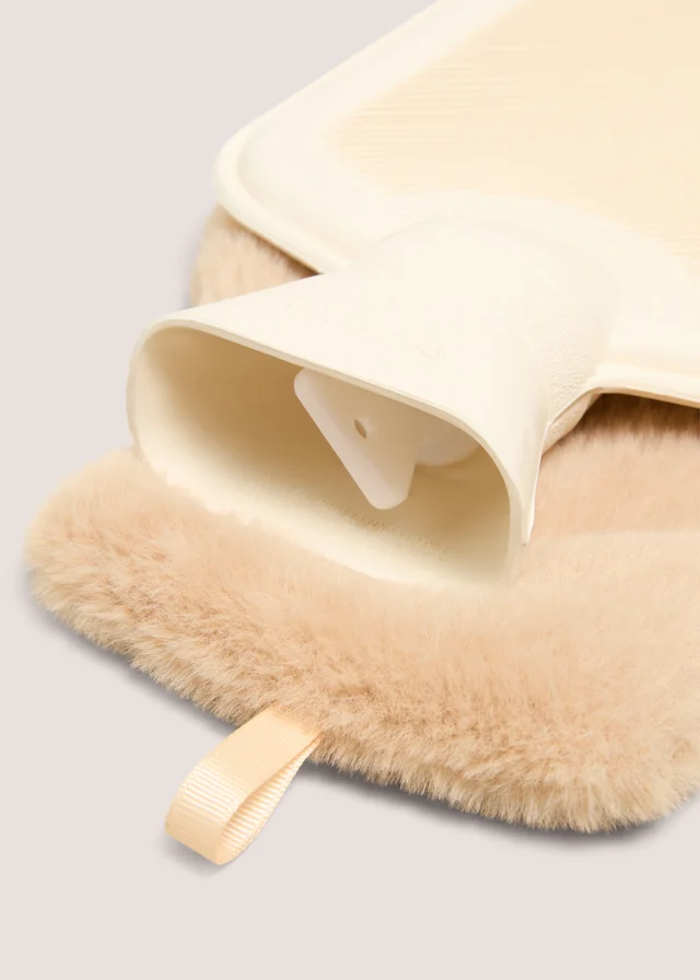 Cream Snuggle Faux Fur Hot Water Bottle