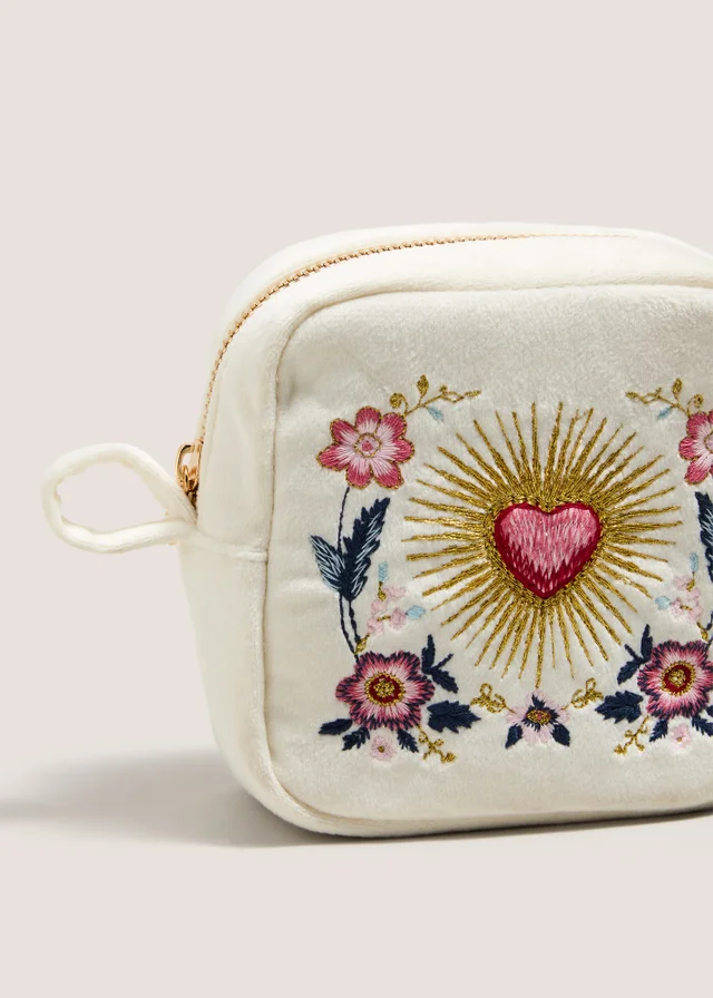 Cream Small Decadence Makeup Bag