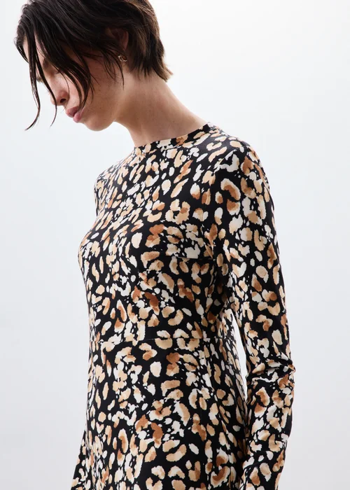 Black Leopard Super Soft Mini Dress - 8 Image 3