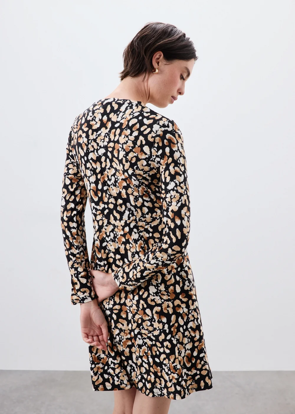 Black Leopard Super Soft Mini Dress - 8 Image 2
