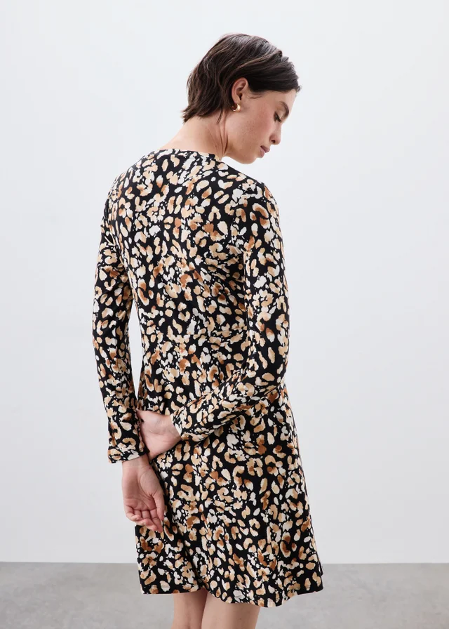 Black Leopard Super Soft Mini Dress