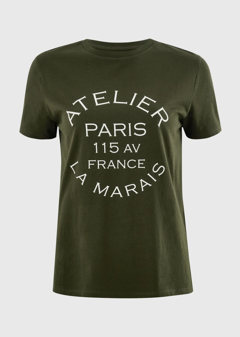 Forest Green Paris Graphic T-Shirt - XS Image 3