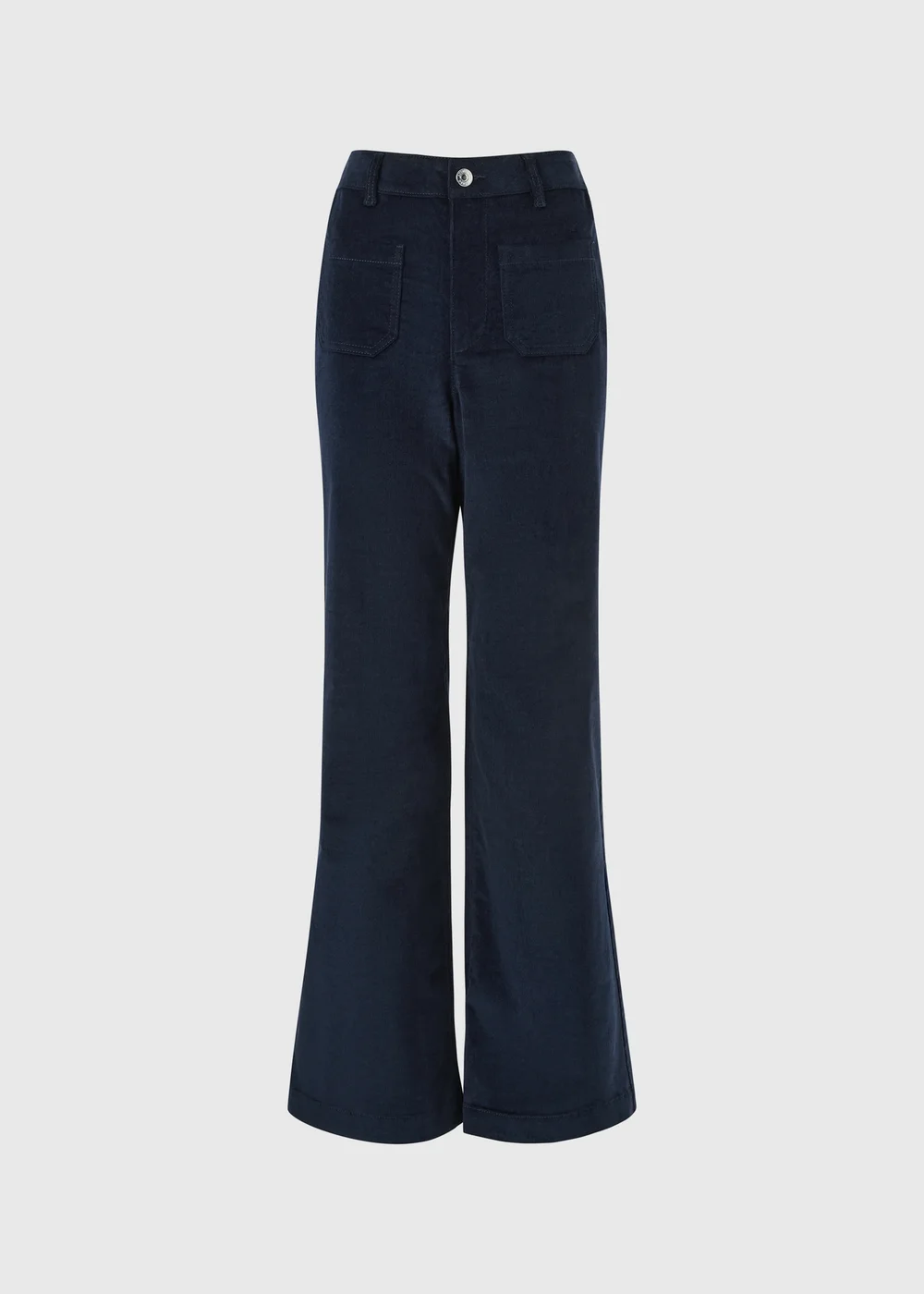 Navy Wide Leg Pocket Front Trouser - 8/L29 Image 1