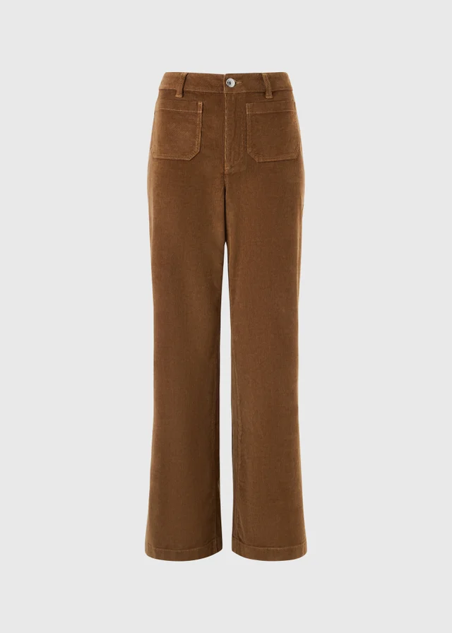 Tobacco Barrel Leg Cord Trousers