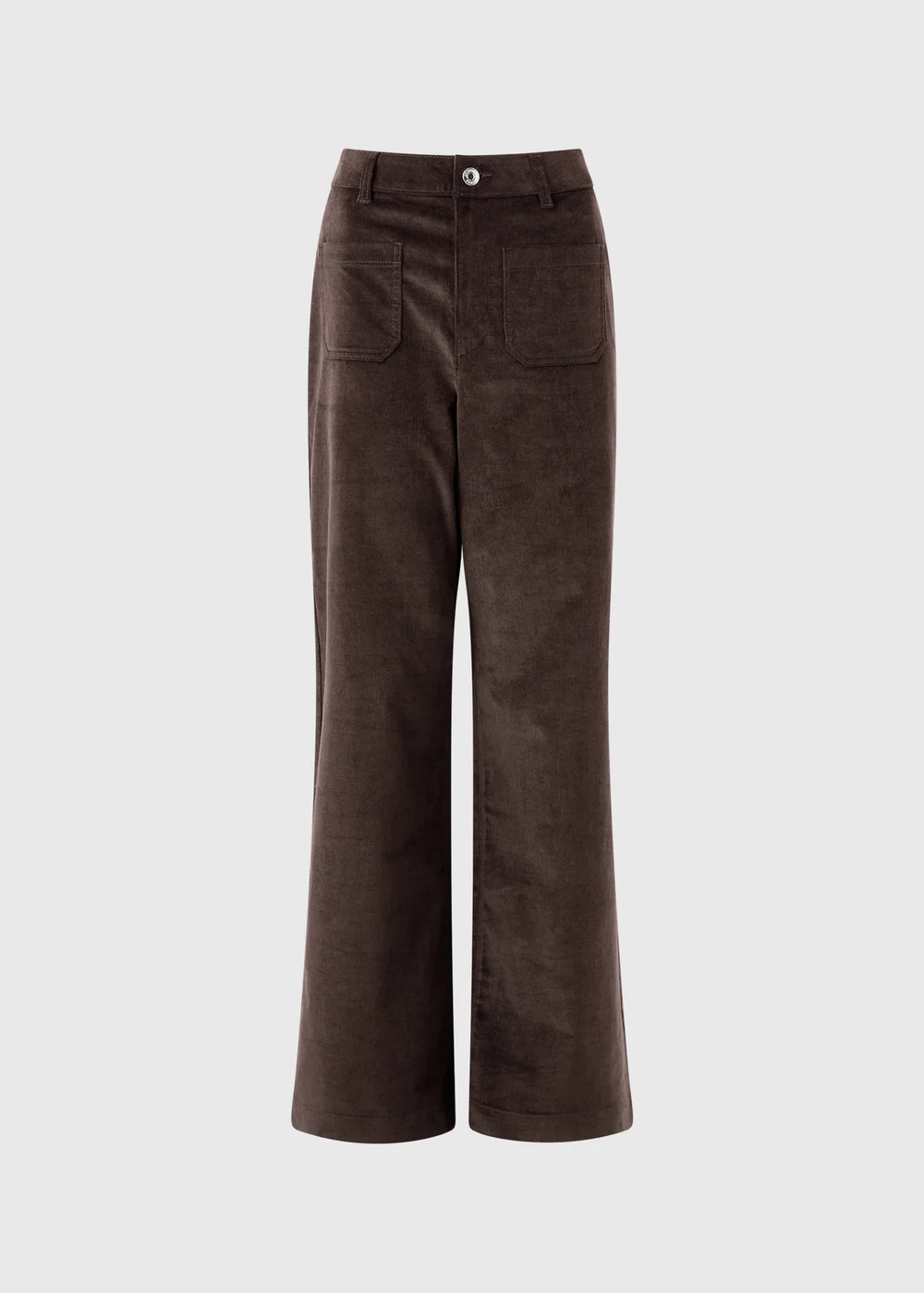 Chocolate Brown Wide Leg Pocket Front Trouser - 8/L29 Image 5
