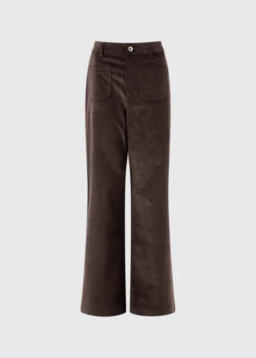 Chocolate Brown Wide Leg Pocket Front Trouser - 8/L29 Image 5