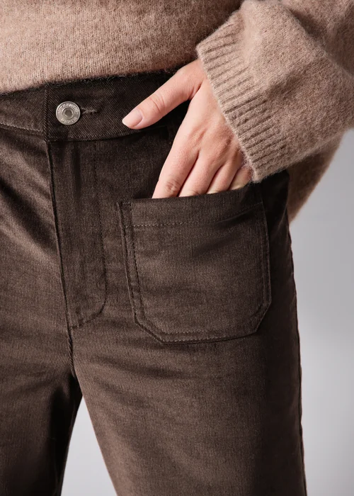 Chocolate Brown Wide Leg Pocket Front Trouser - 8/L29 Image 4