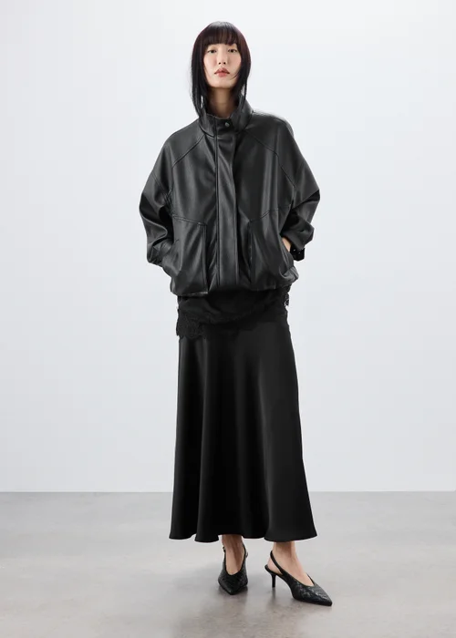 Black Faux Leather Jacket - 10 Image 4