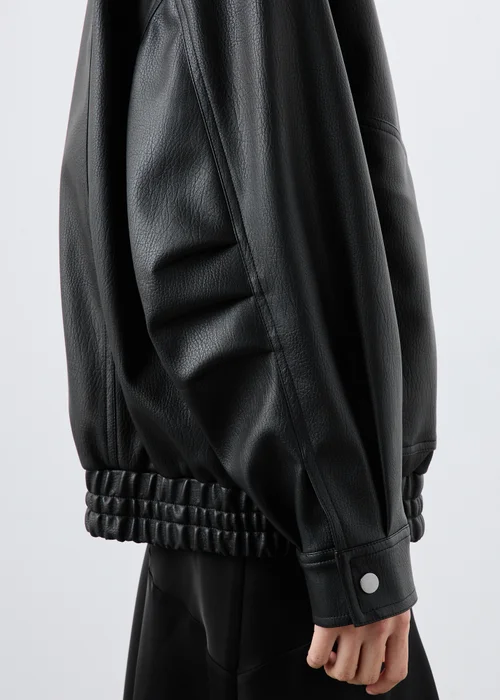 Black Faux Leather Jacket - 10 Image 3