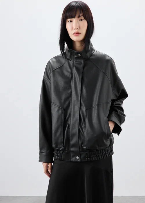 Black Faux Leather Jacket - 10 Image 1