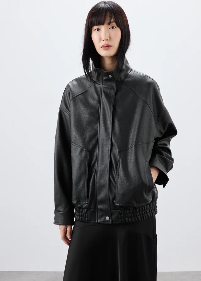 Black Faux Leather Jacket
