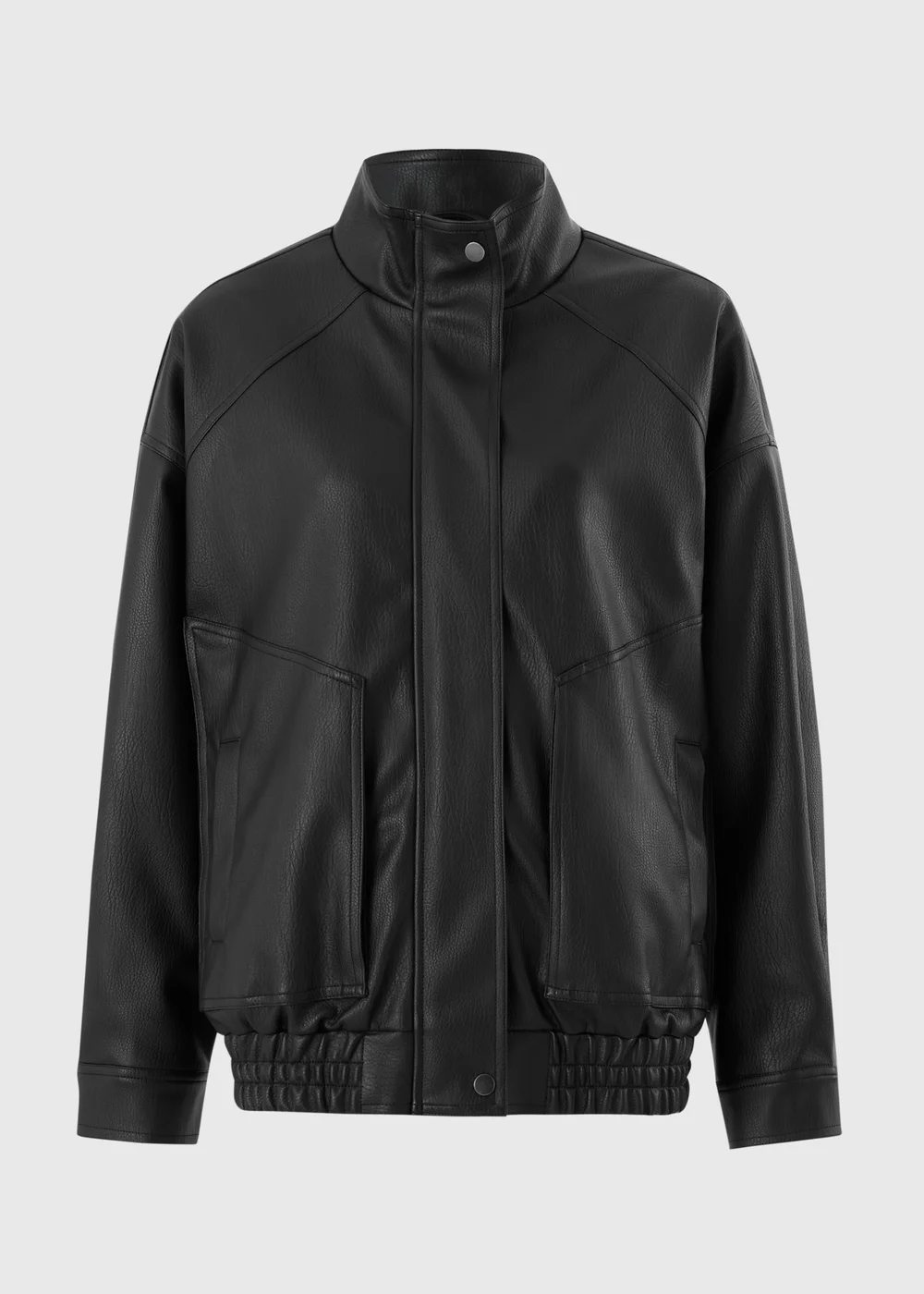 Black Faux Leather Jacket - 10 Image 5