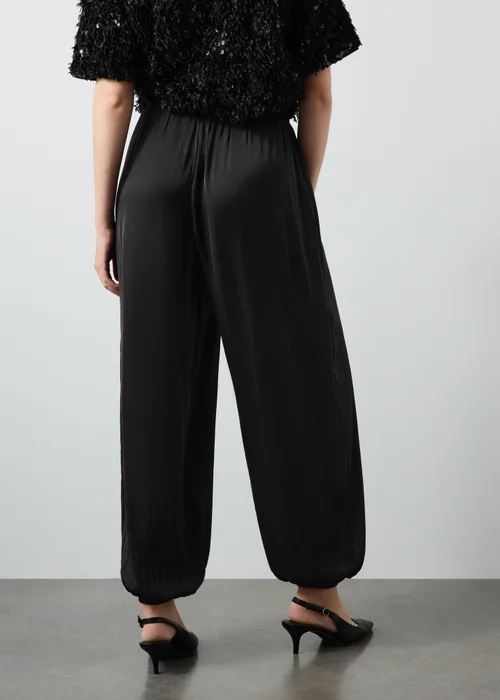 Black Satin Balloon Co Ord Trousers - 8/L29 Image 3