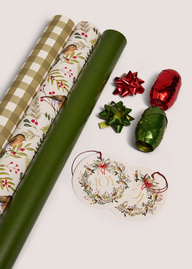 Robin Theme Wrapping Paper Set