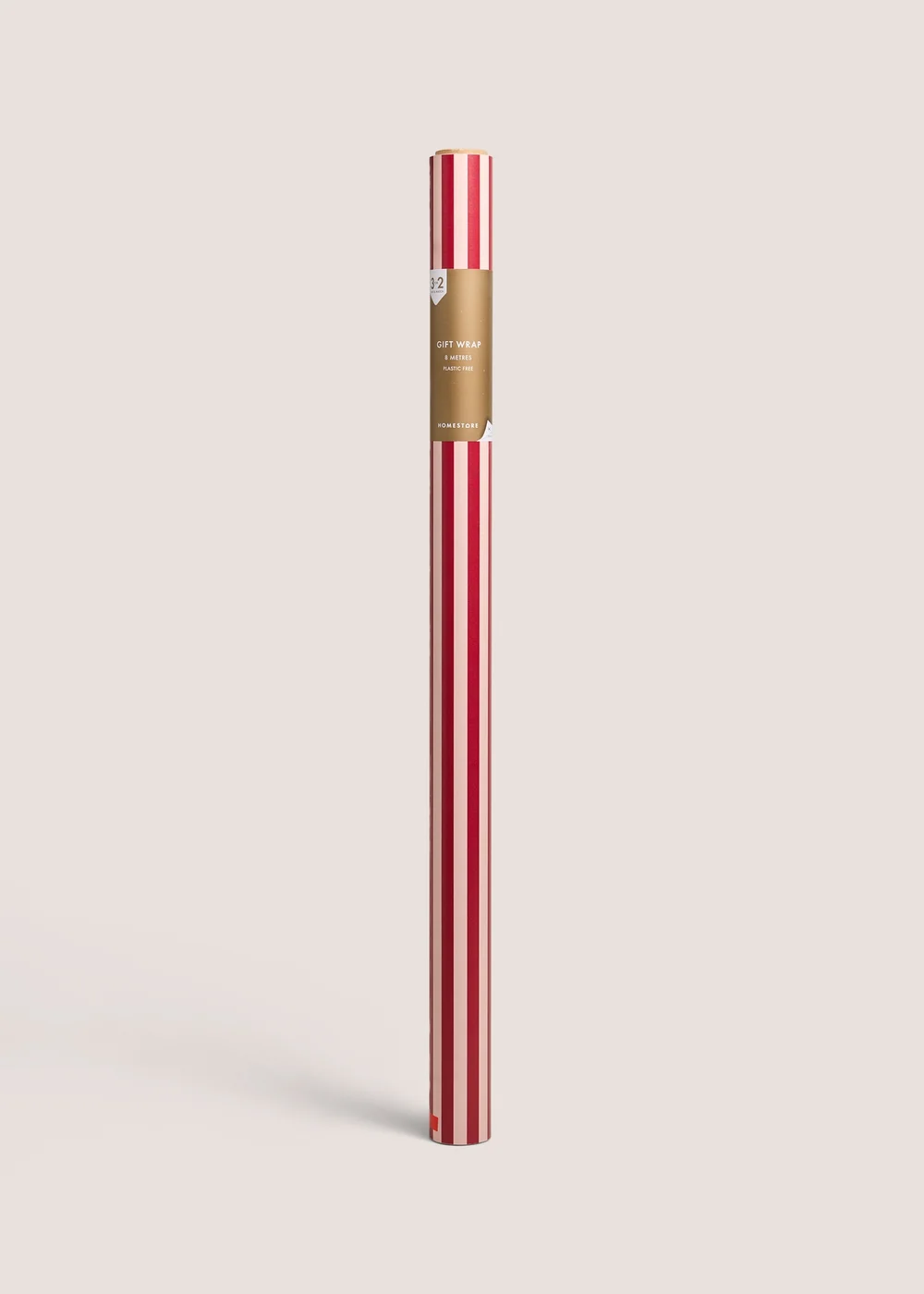 Burgundy Stripe Wrapping Paper 8 Metres Image 1