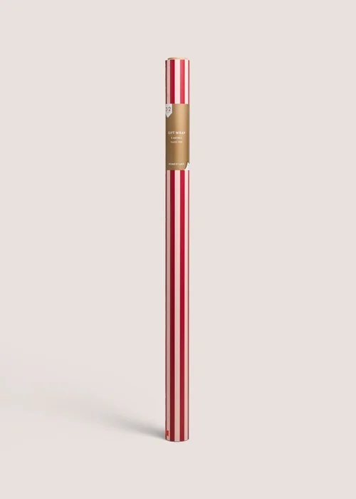 Burgundy Stripe Wrapping Paper 8 Metres Image 1