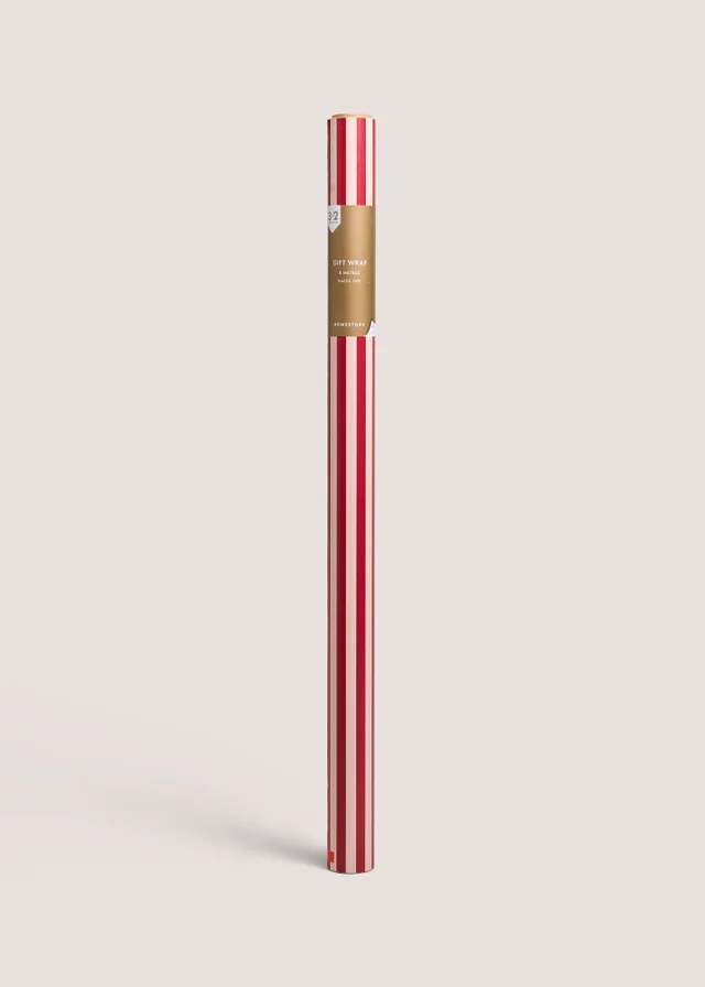 Burgundy Stripe Wrapping Paper 8 Metres
